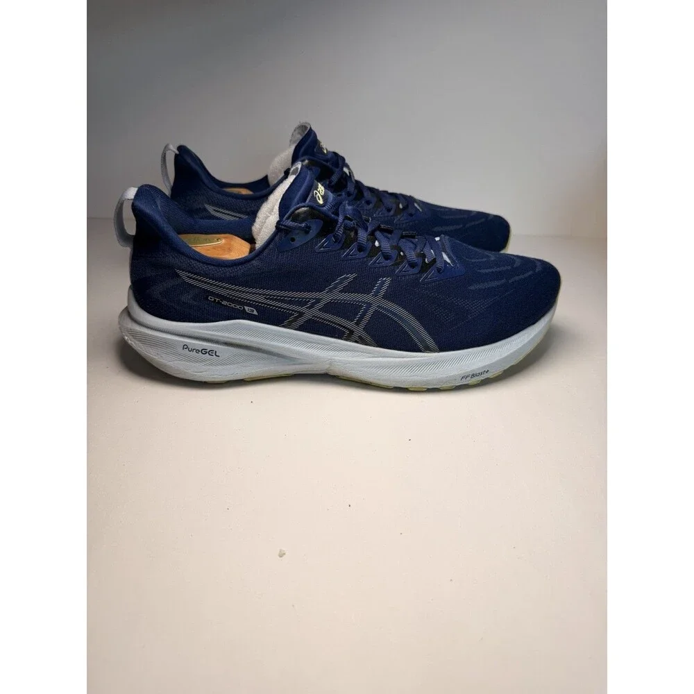 ASICS GT-2000 13 Navy Blue / Light Yellow Men's Running Shoes Size 10.5